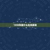 1958年属什么生肖属相，1958年是属什么的