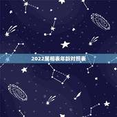2022属相表年龄对照表，2022 年十二生肖对照表
