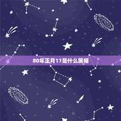 80年正月17是什么属相，1980年1月17日15:30五行属相表