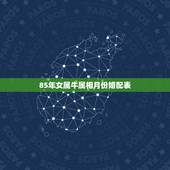 85年女属牛属相月份婚配表，女孩属牛的婚配表，和什么最合？