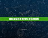 微信头像能不能用12生肖的属相，微信头像可以用动物吗