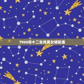 1968年十二生肖男女婚配表，属相相生相克，68年属猴的和什么属相最配