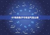 87年的兔子今年运气怎么样，1987年属兔女2022 年感情