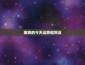 属狗的今天运势和财运，属龙和属狗怎样和财运亨通