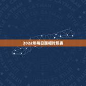 2022年每日属相对照表 2022双绿生肖是什么