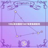 1992年女猴和1987年男兔婚配吗，1987年男兔和1992年女猴的