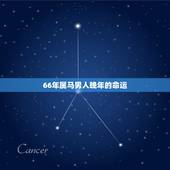 66年属马男人晚年的命运，66年属马的是什么命