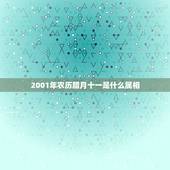 2001年农历腊月十一是什么属相，2001年农历腊月十一是什么星座