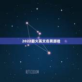 2022最火英文名男游戏，游戏英文名字大全2023最新版的
