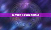 12生肖更佳夫妻属相婚配表，属相婚配相克