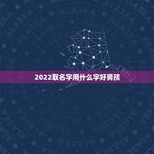 2022取名字用什么字好男孩，免费取名字大全男孩