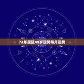 72年属鼠49岁运势每月运势，72年属鼠男2021年的运程和每月运势