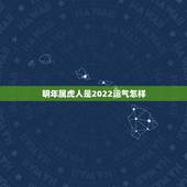 明年属虎人是2022运气怎样，属虎人2022年本命年运势