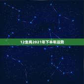 12生肖2021年下半年运势，2021年十二生肖运程