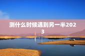 测什么时候遇到另一半2023，算命：什么时候会遇到另一半？