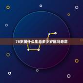 78岁属什么生肖多少岁属马寿命，78年出生的2021年多少岁？属什么？