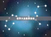 名字大全免费查询，起名字大全免费