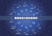 属相龙是大蛇的意思吗，大蛇是什么生肖？