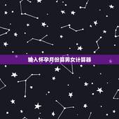 输入怀孕月份算男女计算器，生男生女计算公式