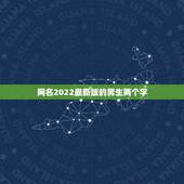 网名2022最新版的男生两个字，网名2021最新版的男生