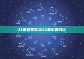 83年属猪男2022年运势财运，1983年出生2022年运势