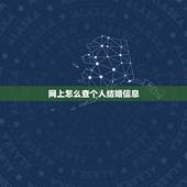 网上怎么查个人结婚信息，我想查询个人的婚姻状况，怎么查？