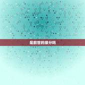 是前世的缘分吗，婚外情人是缘分吗？