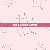 未来十年走大财运的生肖，未来10年最旺的生肖