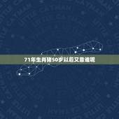 71年生肖猪50岁以后又靠谁呢，71年生肖猪50岁以后运势？