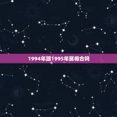 1994年跟1995年属相合吗，94年属狗男和95年属猪女在一起合适吗