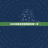 2000年属龙男孩姻缘在哪一年，生肖龙更好的护身符