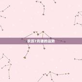 农历7月猪的运势，1983年属猪7月出生的人今天的运程