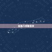 生辰八字取名字，生辰八字是什么？怎么取名字？