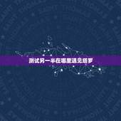 测试另一半在哪里遇见塔罗，测试你的另一半什么时候出现，测试你的真爱何时