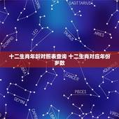 十二生肖年龄对照表查询 十二生肖对应年份岁数