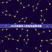2028年属羊人的全年运势详解，2028年日历表全年版