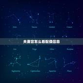 夫妻宫怎么看配偶信息，夫妻宫可以看配偶的性格，那是否再婚的配偶性格也和