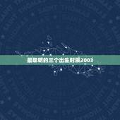 最聪明的三个出生时辰2003，小指过三关什么时辰出生