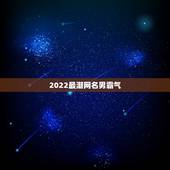2022最潮网名男霸气，2021最火爆帅气霸气网名男