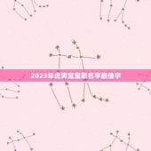 2023年虎男宝宝取名字最佳字 虎宝宝名字大全