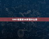 1991年属羊30岁是什么命，属羊人到了晚年有谁陪