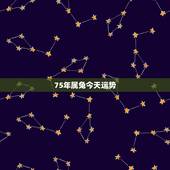 75年属兔今天运势，69年属鸡女的今年的运气