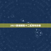 2021属相婚配十二生肖年龄表，2023十二生肖岁数年龄表？