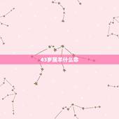 43岁属羊什么命，43岁属羊的今年怎么样