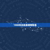 1988年出生属相婚配表，1988年和什么属相最配