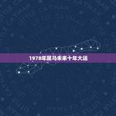 1978年属马未来十年大运，1978年属马2022 年大运