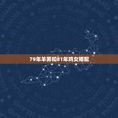 79年羊男和81年鸡女婚配，79年羊男和81年的鸡女 结婚配吗？