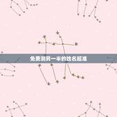 免费测另一半的姓名超准，测另一半全名叫什么