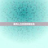 属鸡人三月招财微信名，69年属鸡女人出生于农历三月初三用什么微信名合适