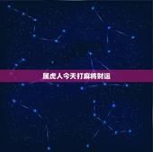 属虎人今天打麻将财运，属虎人今日麻将运势如何